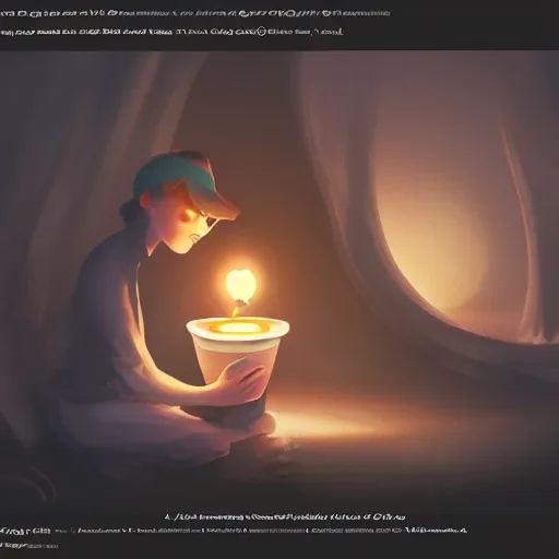 Prompt: A cup full of light, extra detailed, digital illustration, digital painting, Matte painting, trending on artstation and unreal engine