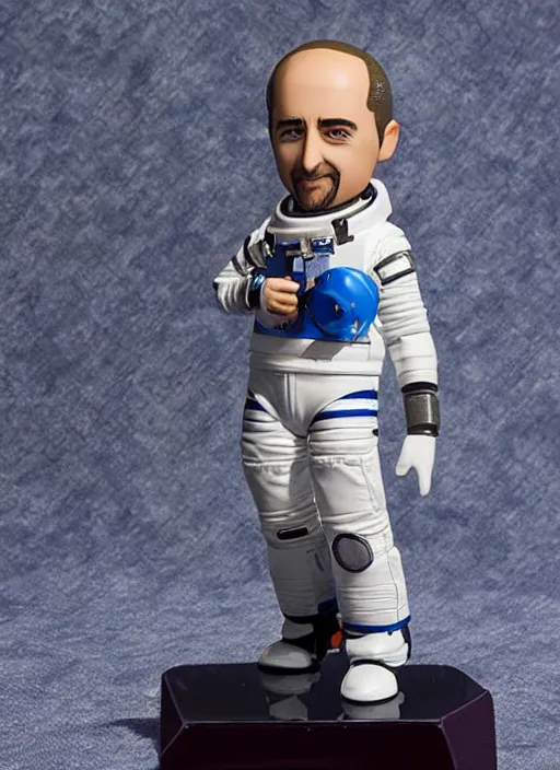 Image similar to richard garriott, a nendoroid of richard garriott astronaut figurine, realistic face, detailed product photo