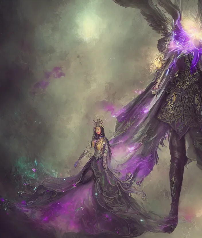 Image similar to concept art of asian female Void Walker, slavic style dress, corset, full body, Realistic, nebula background, intricate details, colourful, by Jason Chan