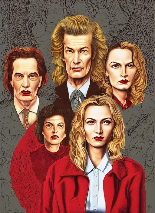 Image similar to Twin Peaks artwork by Greg Ruth