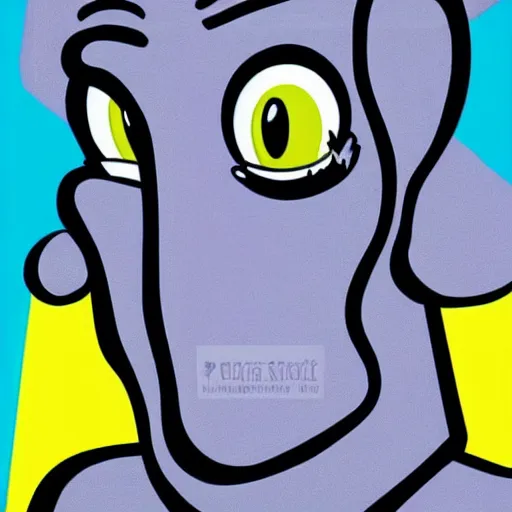 Image similar to handsome squidward, pop art style