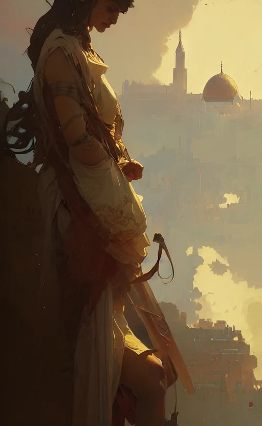 Image similar to an israeli, highly detailed, digital painting, artstation, concept art, sharp focus, illustration, art by greg rutkowski and alphonse mucha