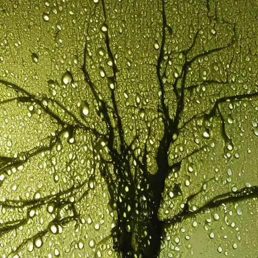 Image similar to a tree with leafs made of droplets of water
