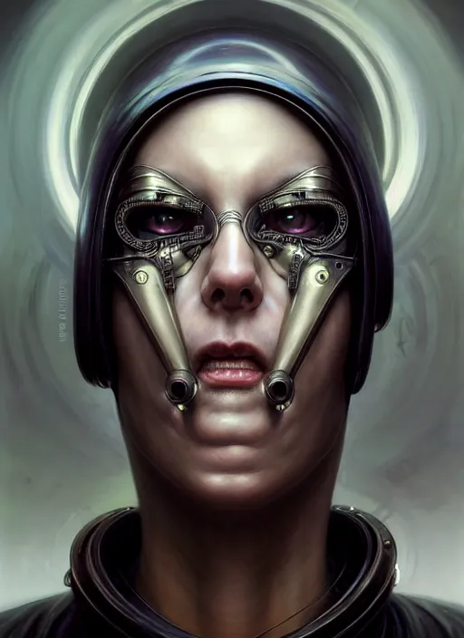 Image similar to front shot of a cyberpunk criminal character, intricate, elegant, highly detailed, centered, digital painting, artstation, concept art, smooth, sharp focus, illustration, artgerm, Tomasz Alen Kopera, Peter Mohrbacher, donato giancola, Joseph Christian Leyendecker, WLOP, Boris Vallejo, mugshot!!!!!