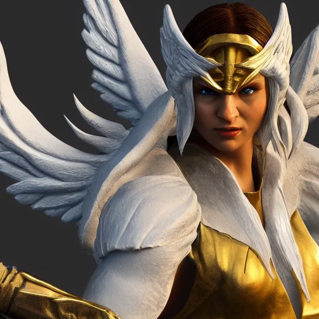 Image similar to biblically accurate angel in mortal kombat, videogame 3d render, 4k, artstation