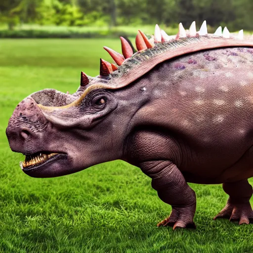 Prompt: girl with a pet triceratops, cute, uhd, 8k, award winning,