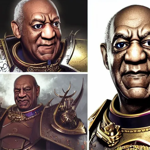 Image similar to Bill Cosby as the emperor of humanity from warhammer 40k, detailed face made by stanly artgerm lau, wlop, rossdraws, james jean, andrei riabovitchev ,marc simonetti