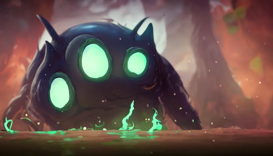 Image similar to a digital art portrait of black slime cat character design from hollow knight, cute liquid ink cat 4 k, ultra detail, volumetric lighting, unreal engine, octane render