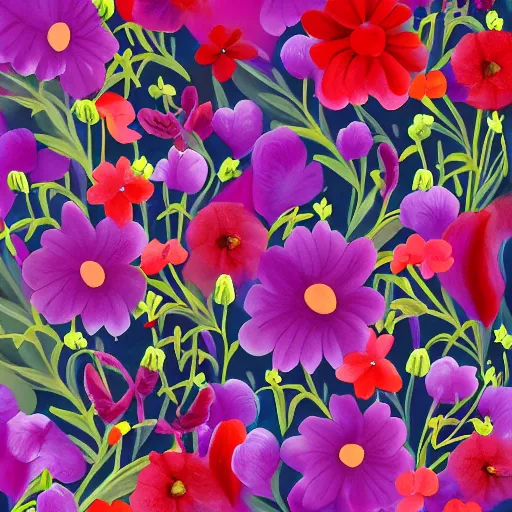 Image similar to synthetic elements of gouache painting of flowers and flower borders