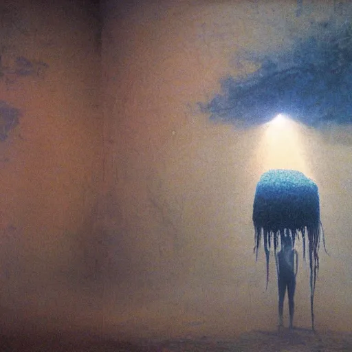 Image similar to effervescence of the raging sorrow, melancholy, please do your best, humanity's last sacrifice, only hope, neo - expressionism, silhouette, atmospheric lighting, glittering, by beksinski, by wong kar wai, by abbas kiarostami, masterpiece, illusion of bent time