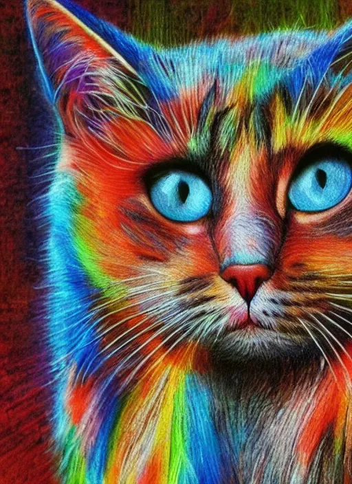 Image similar to cat hippy,8k,ultra hd detaling