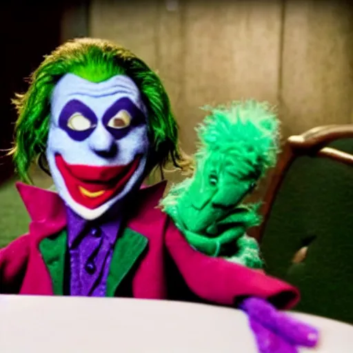 Prompt: the joker as a muppet