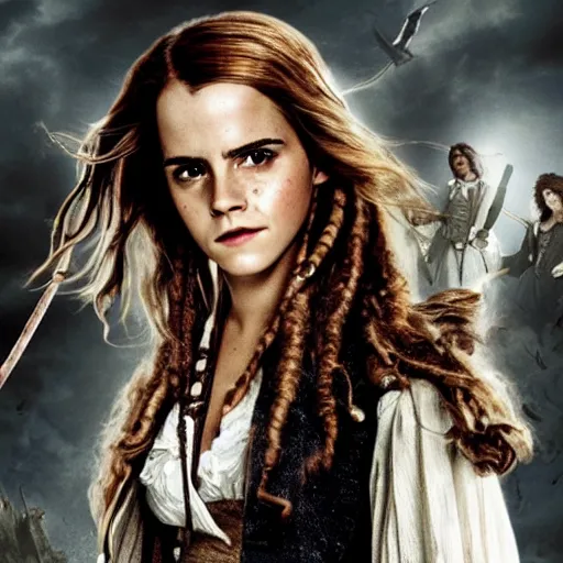 Image similar to emma watson as hermione granger in pirates of the caribbean