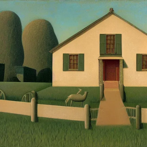 Image similar to by grant wood