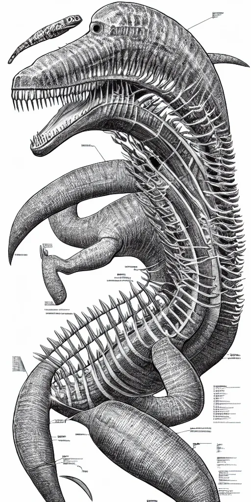 Prompt: lepidosauromorpha schematic, ultra detailed, 4 k, intricate, encyclopedia illustration, fine color inking lines