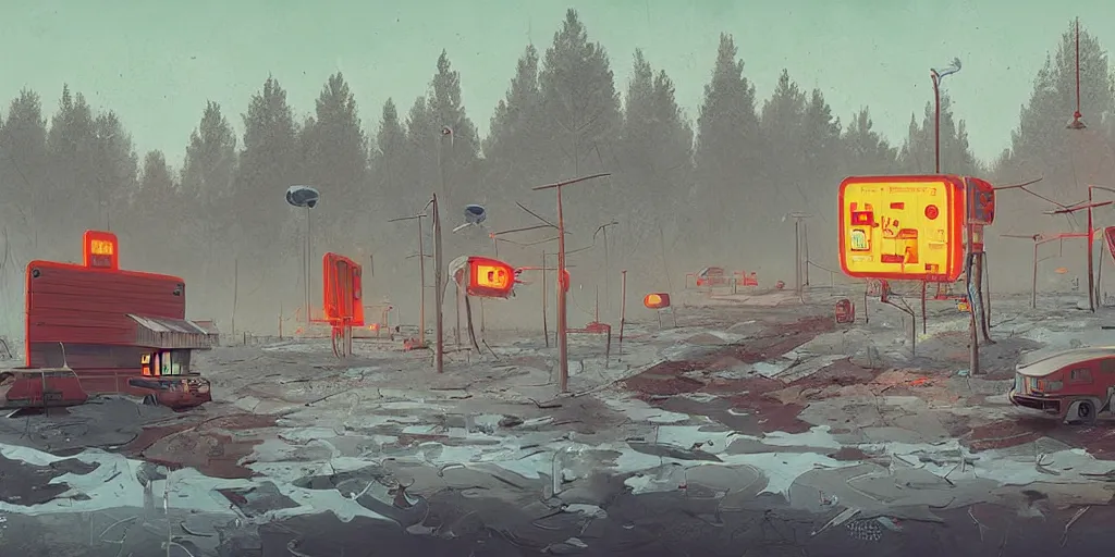 Prompt: digital painting by Simon Stalenhag