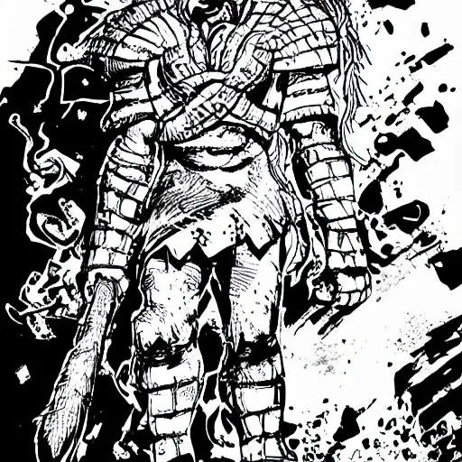 Prompt: berserker comic style