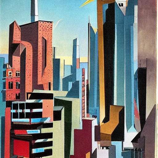 Image similar to modern city by antonio berni