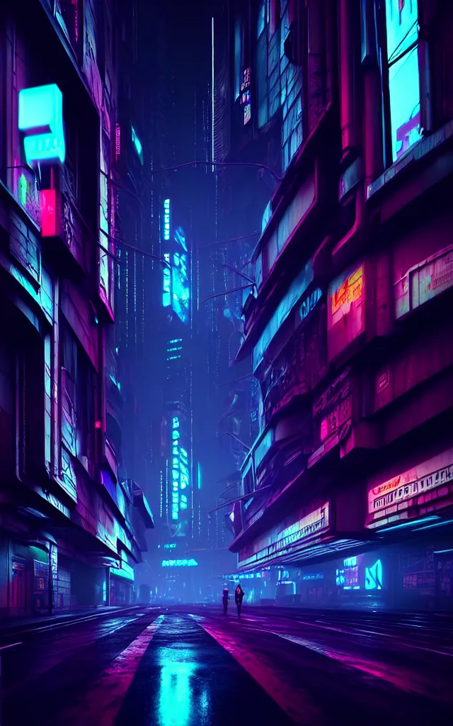 Image similar to a magnificent dark neon futuristic cyberpunk city bustling street at night cyberart photography by liam wong rendered in octane, 3 d render, trending on cgsociety, blender 3 d