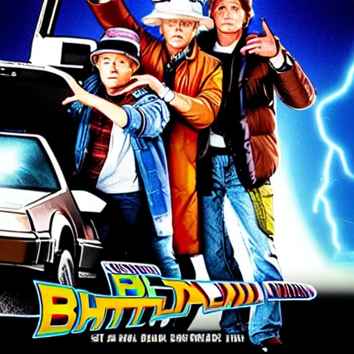 Prompt: the movie poster for back to the future 4