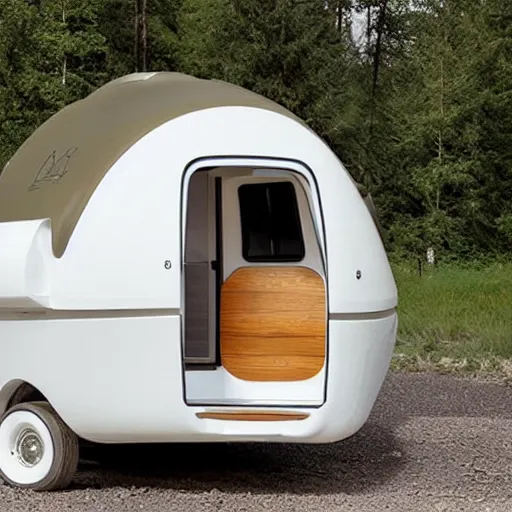 Image similar to a camper shaped like a toilet