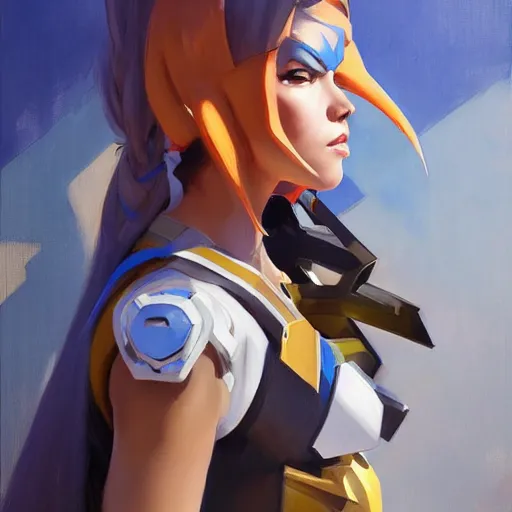 Image similar to greg manchess portrait painting of yuffi kisaragi as overwatch character, medium shot, asymmetrical, profile picture, organic painting, sunny day, matte painting, bold shapes, hard edges, street art, trending on artstation, by huang guangjian and gil elvgren and sachin teng