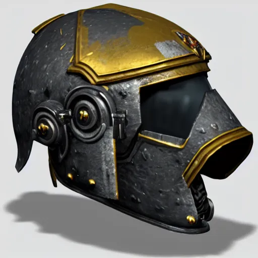 Image similar to grimdark imperial space marine helmet, unreal engine, 8 k, ultra realistic, ultra detail