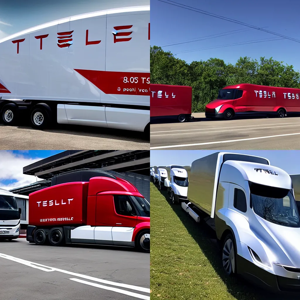 Prompt: a 10,000 fleet of tesla cybertrucks in an open field