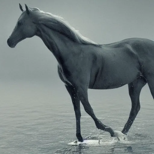 Prompt: photo of a hybrid between a horse and a fish