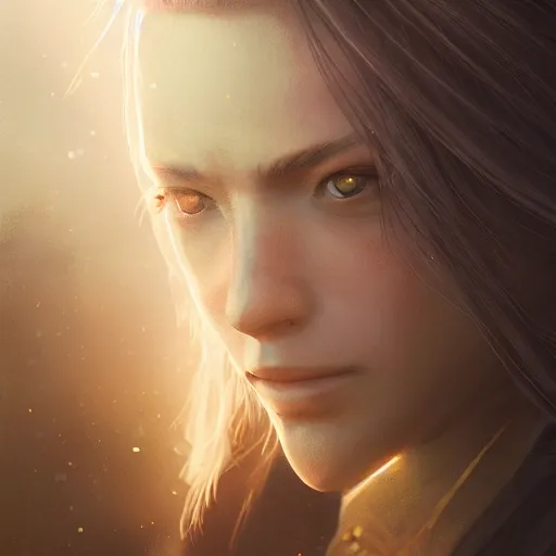 Image similar to unknown Final Fantasy character portrait, atmospheric lighting, painted, intricate, volumetric lighting, beautiful, golden hour, sharp focus, ultra detailed, by Leesha Hannigan, Ross Tran, Thierry Doizon, Kai Carpenter,Ignacio Fernández Ríos