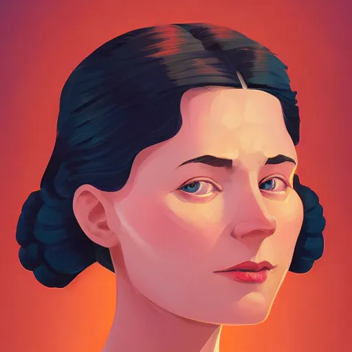 Prompt: face icon stylized minimalist young soviet russian bolshevik leader nadezhda konstantinovna krupskaya, loftis, cory behance hd by jesper ejsing, by rhads, makoto shinkai and lois van baarle, ilya kuvshinov, rossdraws global illumination