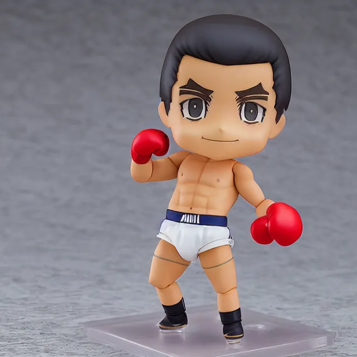 Prompt: Muhammad Ali, An anime Nendoroid of Muhammad Ali, figurine, detailed product photo