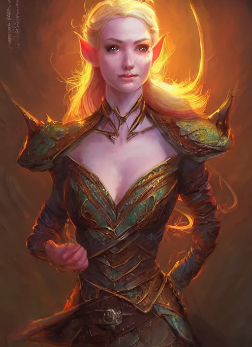 Prompt: elegant elf, ultra detailed fantasy, dndbeyond, bright, colourful, realistic, dnd character portrait, full body, pathfinder, pinterest, art by ralph horsley, dnd, rpg, lotr game design fanart by concept art, behance hd, artstation, deviantart, hdr render in unreal engine 5