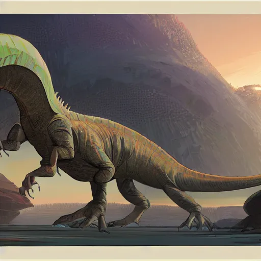 Concept art of a sauropod character from Disney's Dinosaur (2000)