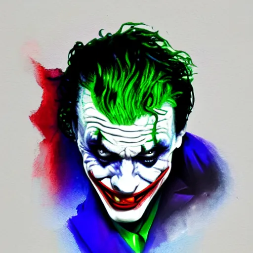 Prompt: The Joker water painting 4k detail