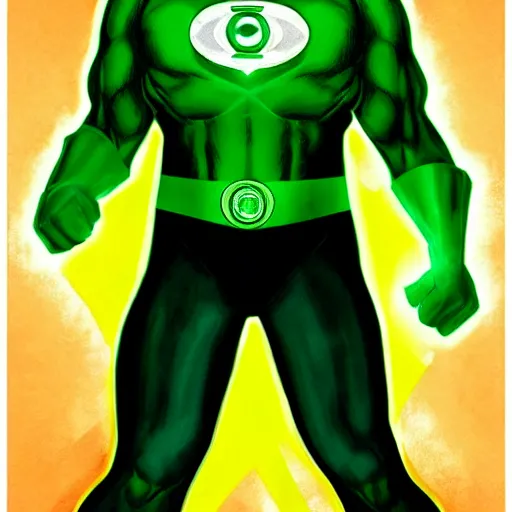 Image similar to Donald Trump as green lantern, concept art