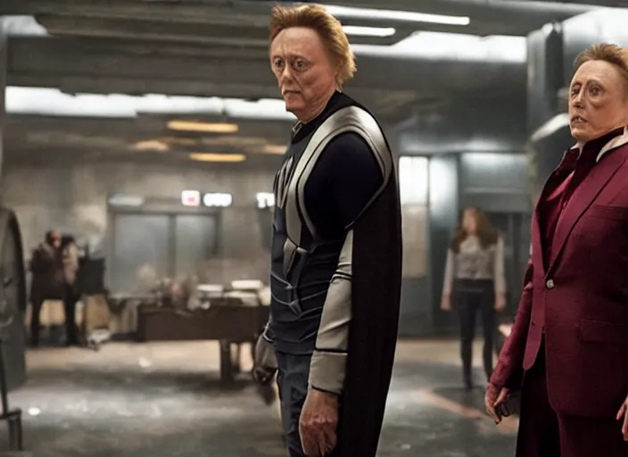 Image similar to Christopher Walken as a superhero in the Marvel cinematic universe