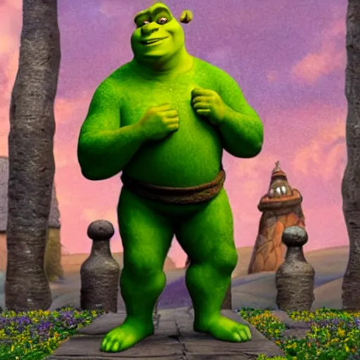 Image similar to shrek received nobel price