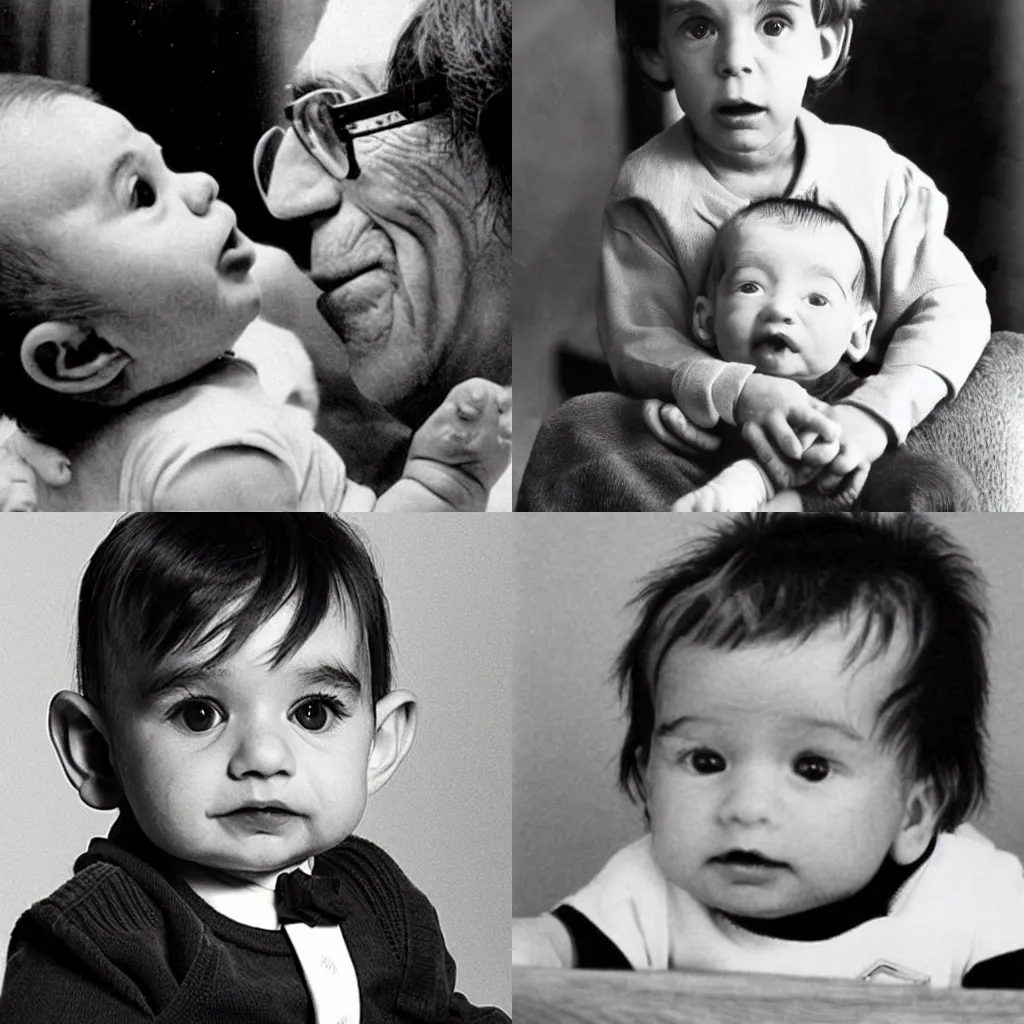 Prompt: richard belzer as a baby, a baby that looks like richard belzer