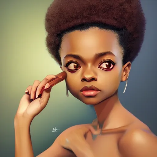 Prompt: a portrait of a beautiful ashleigh murray, diamonds, eyes, orchids, art by ilya kuvshinov and wlop and and josan gonzalez, shikanosuke yagaki, mitsumayo, reivaille, digital art, highly detailed, intricate, sharp focus, trending on artstation hq, deviantart, pinterest, unreal engine 5, 4 k uhd image