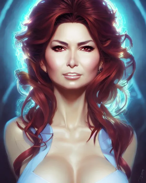 Image similar to anime portrait of Shania Twain by Stanley Artgerm Lau, WLOP, Rossdraws, James Jean, Andrei Riabovitchev, Marc Simonetti, and Sakimichan, trending on artstation