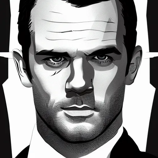 Prompt: enry cavill as james bond, portrait, highly detailed, digital painting, artstation, concept art, sharp focus, illustration, art , style of archer tv show detailed vector art