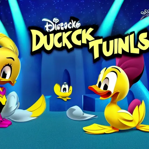 Prompt: ariana grande as a special guest in movie duck tales