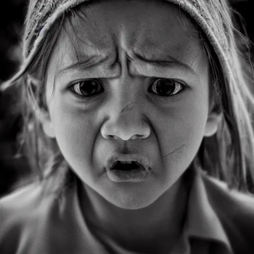 Image similar to portrait of a grown angry child, camera footage, found footage, f 3. 5, photography