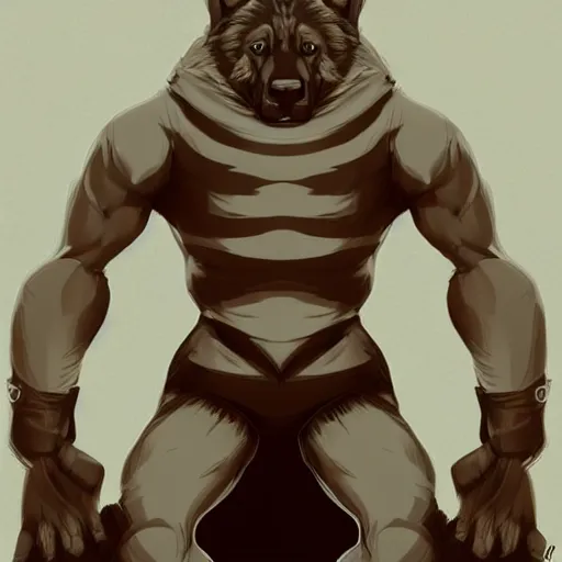 Prompt: a humanoid german shepherd beast - man, wearing gym suit, sitting on a couch, artstation, concept art, smooth, sharp foccus ilustration, artstation