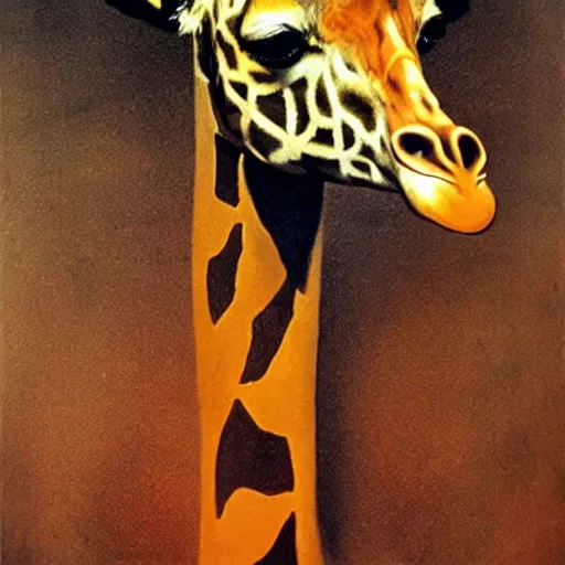 Image similar to a giraffe by salvador dali