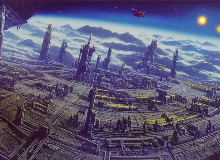 Prompt: starmaker, matte painting, angus mckie