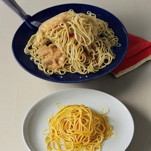 Prompt: two minute noodles, tasty