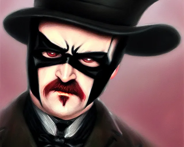 Prompt: closeup profile portrait of jack the ripper as batman, nicoletta ceccoli, mark ryden, lostfish, max fleischer, hyper realistic, artstation, illustration, digital paint, matte paint, vivid colors, bright, cheerful, detailed and intricate environment