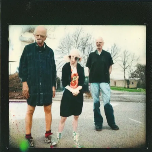 Image similar to found polaroid photo of trash humpers